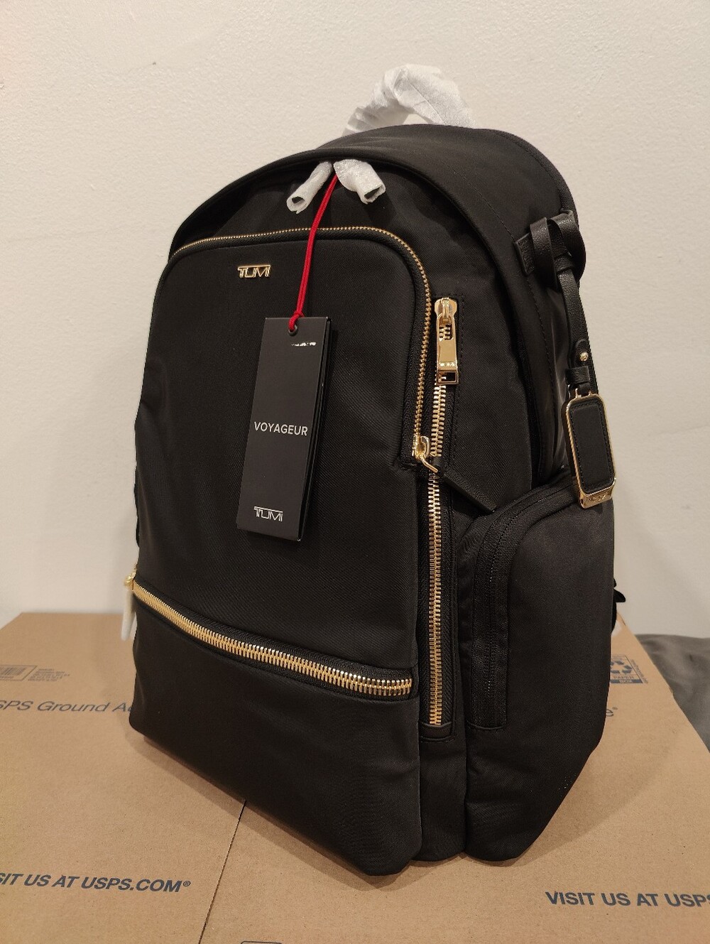 NWT Tumi Voyager Celina Backpack - Black/Gold - Picture 11 of 16